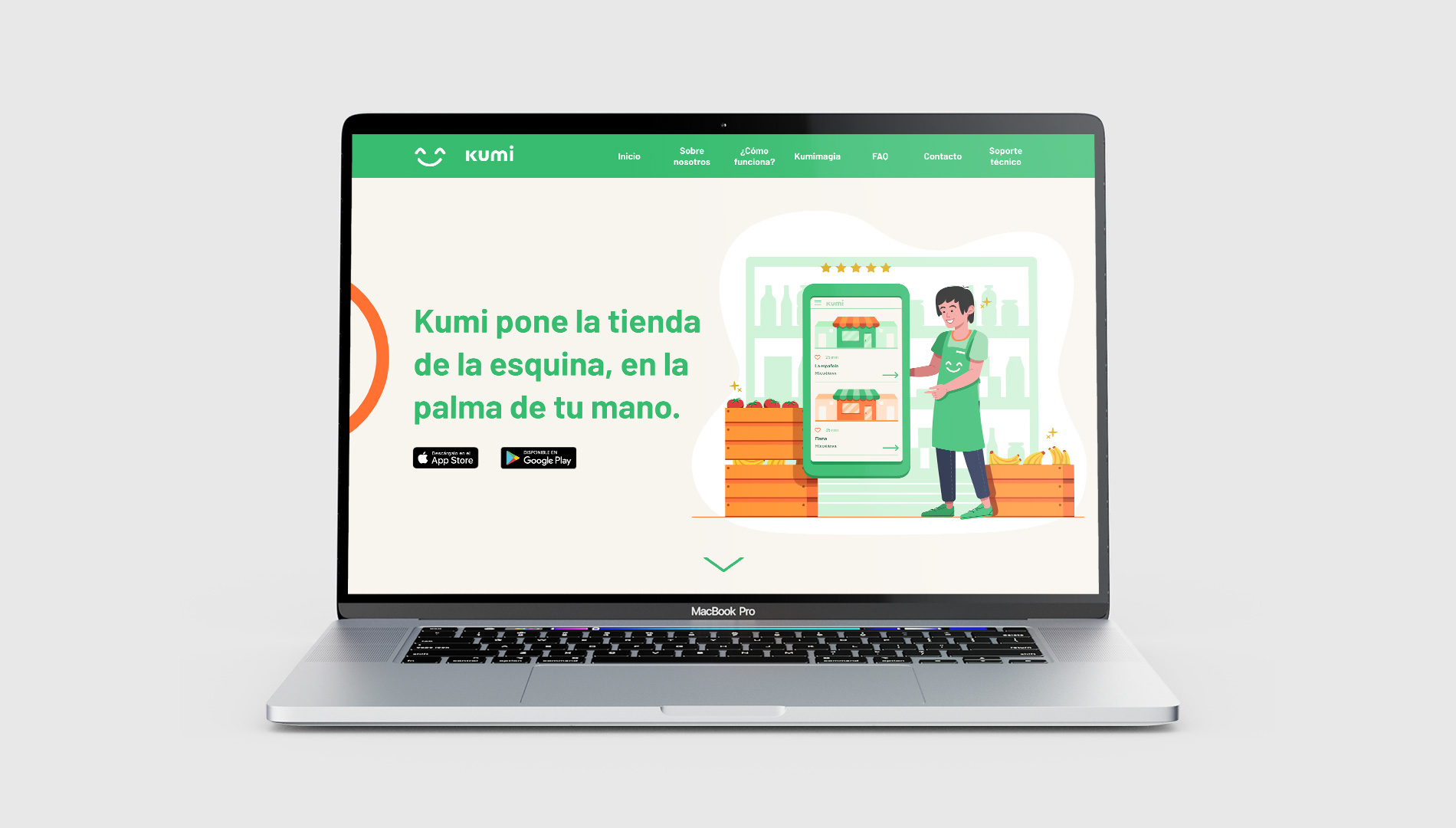 Landing page de Kumi